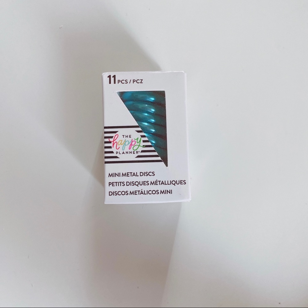 Mini metal happy planner disc in teal